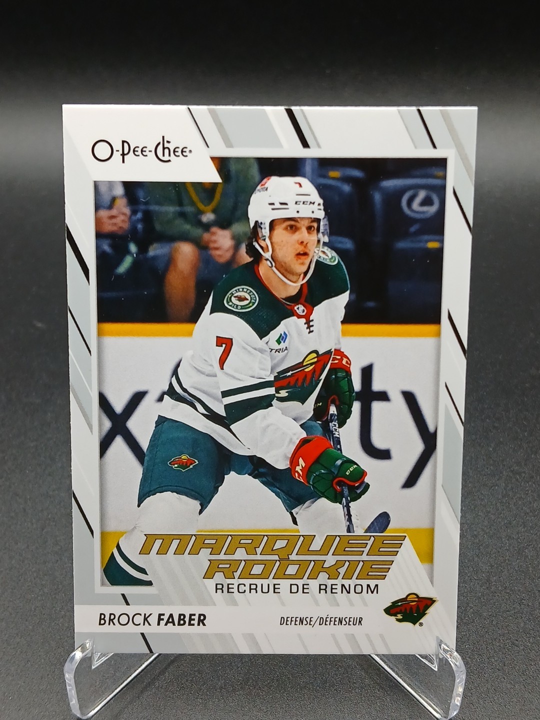 Brock Faber Marquee Rookie RC 23-24 O Pee Chee - NHL Minnesota Wild