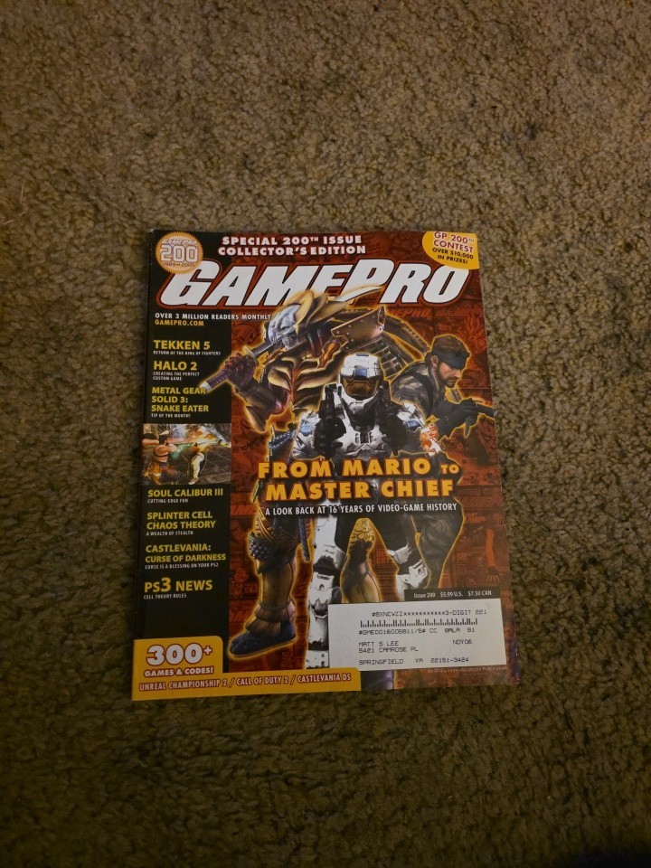  GamePro Magazine Issue #200 Special Collectors Edition 2005 Mario Master Chief