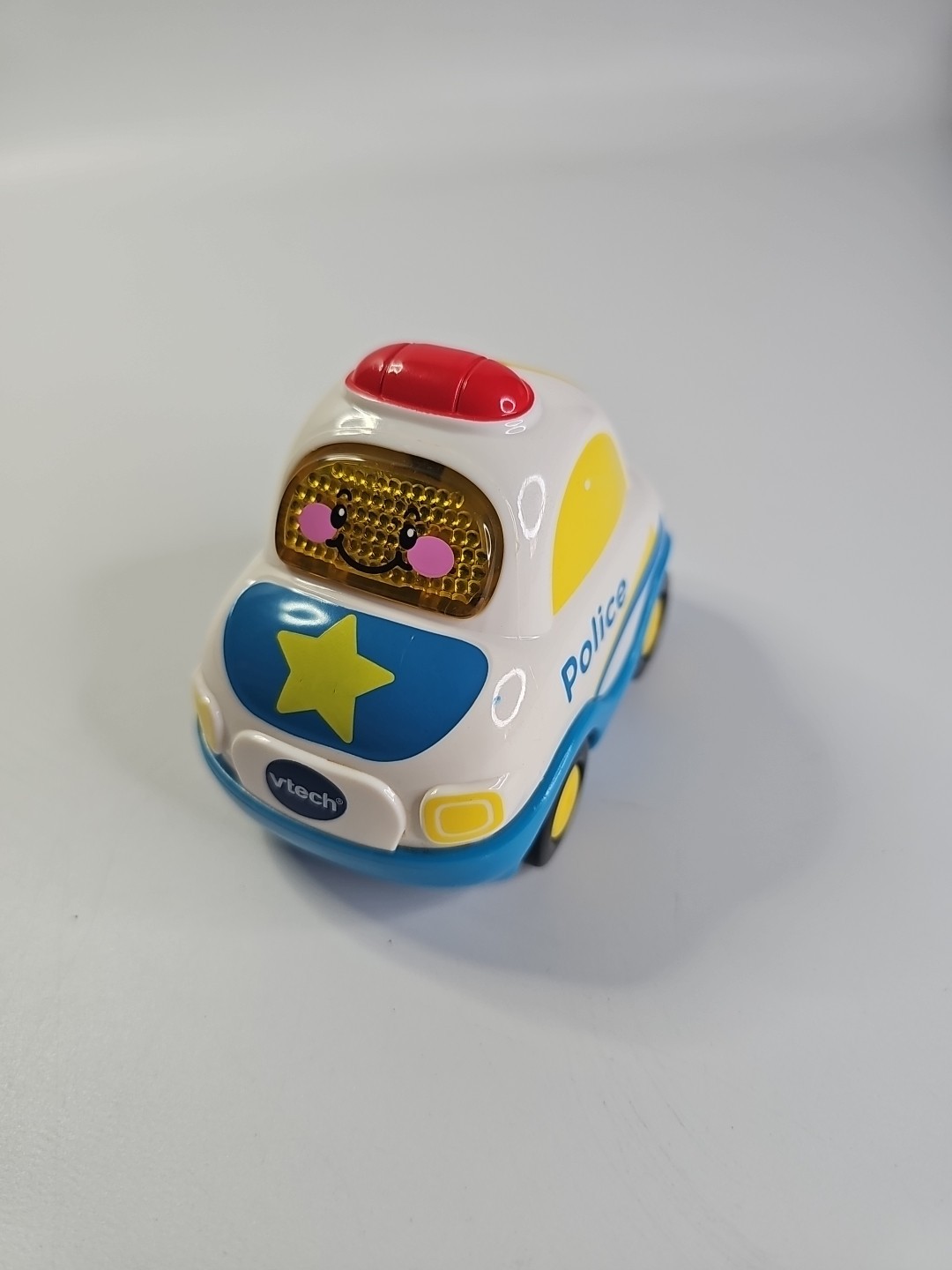 VTech Go Go Smart Wheels Vehicles White Paul Police Car Sounds Lights Tested