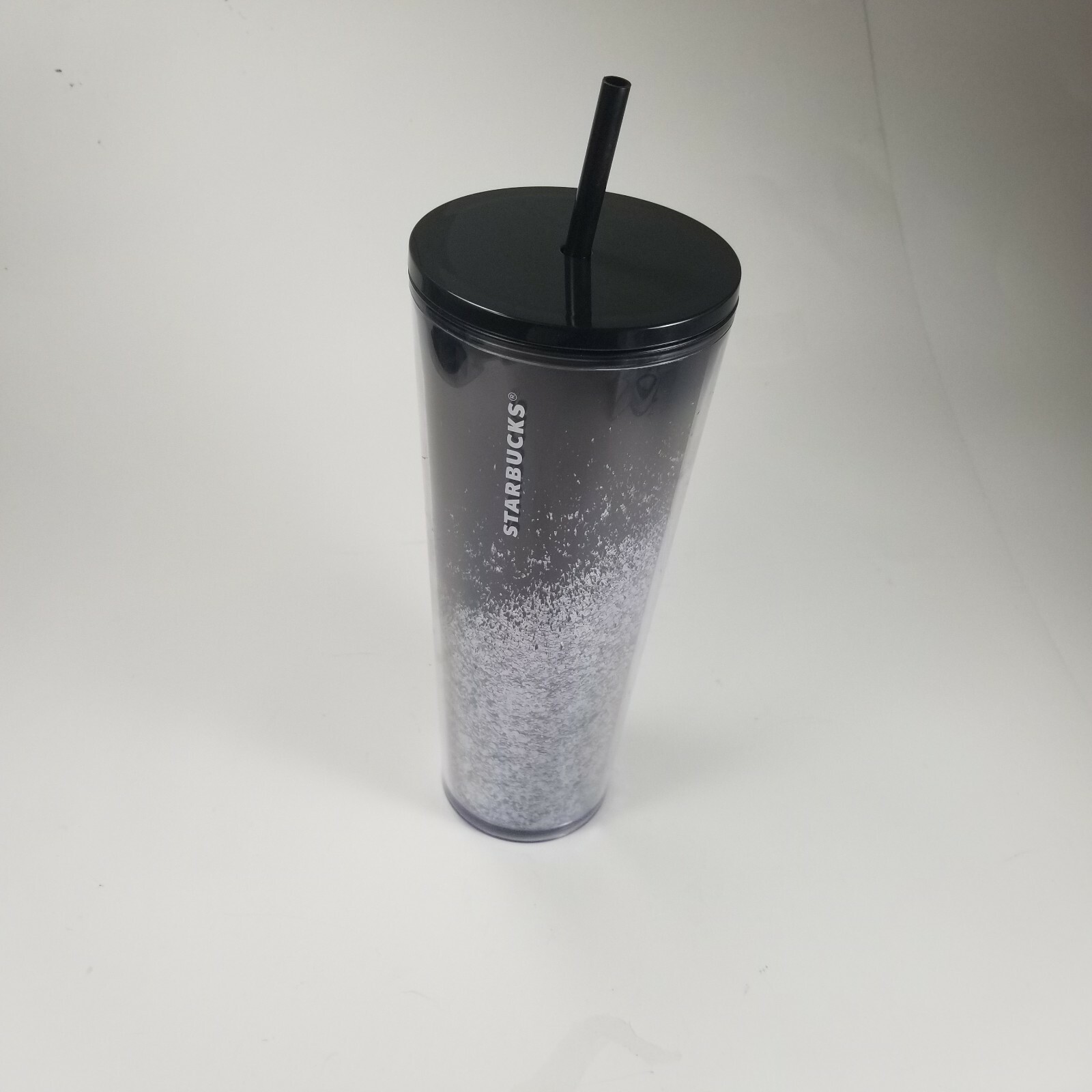 2019 Starbucks Holiday 24oz Tumbler Black To Silver Glitter Ombré