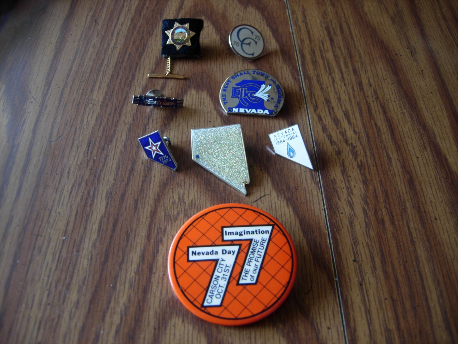 1776/1976 Carson City Nevada Pins/Buttons/Tie Tac These are Fifty 50) Years Old!