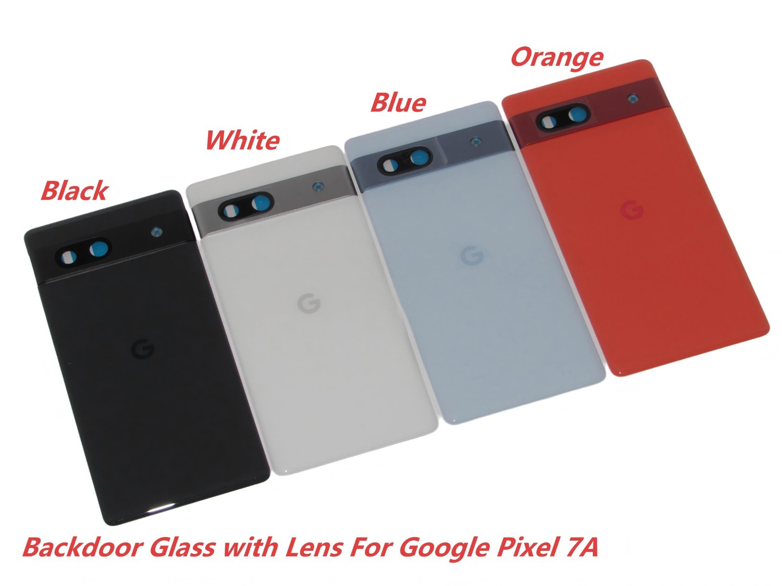 Battery BackCover Glass With Camera Glass Lens For Google Fixel 7A Replacement