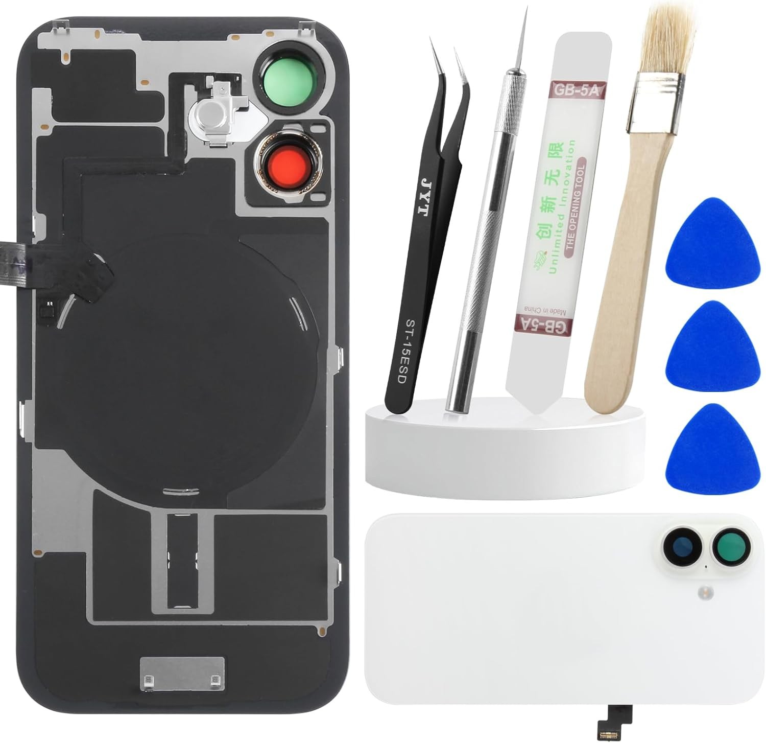 For iPhone 16 6.1inch Back Cover Glass Replacement Rear Cover All Necessary