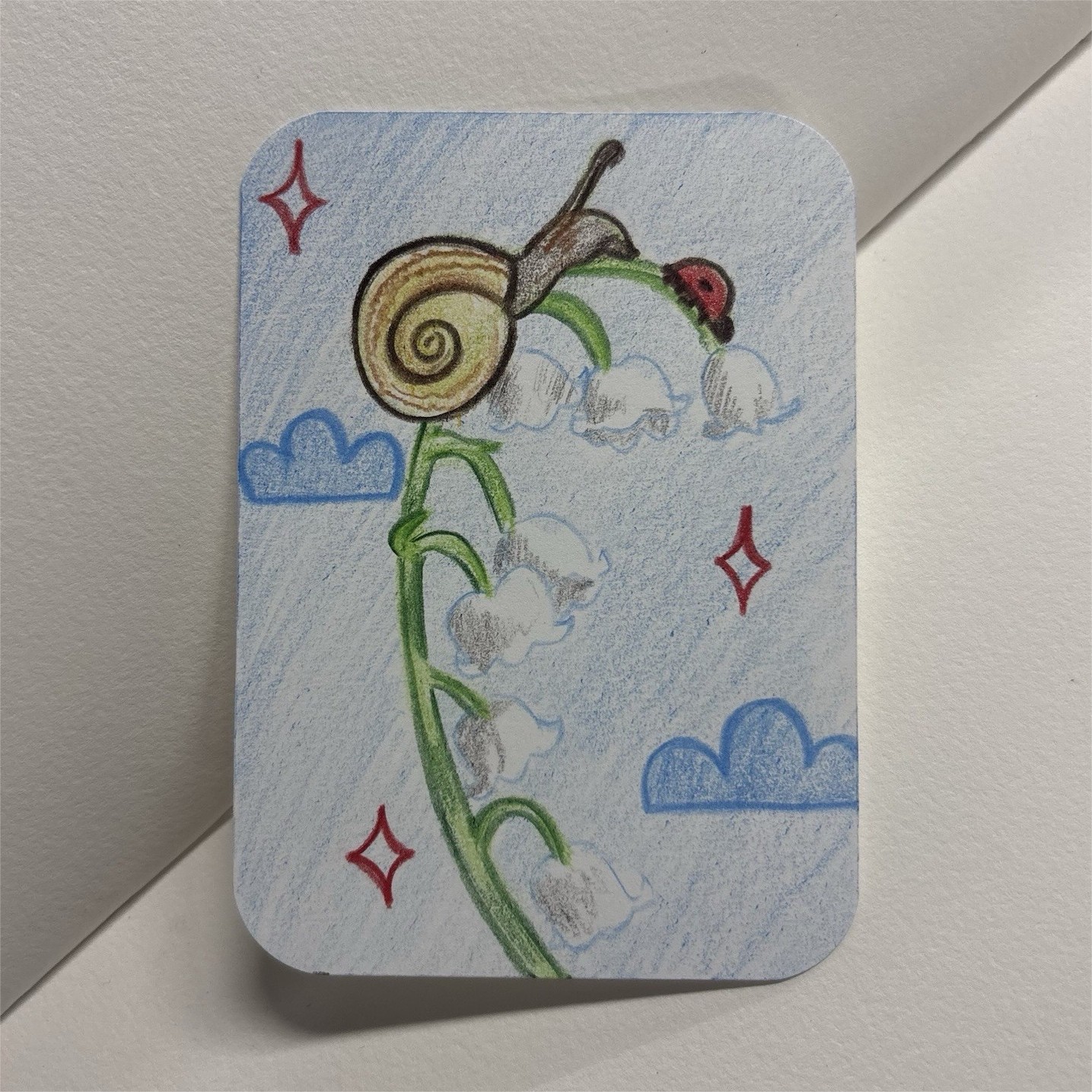 AECO Original “New Friends” Colored Pencil on Paper By Jelliekellieart