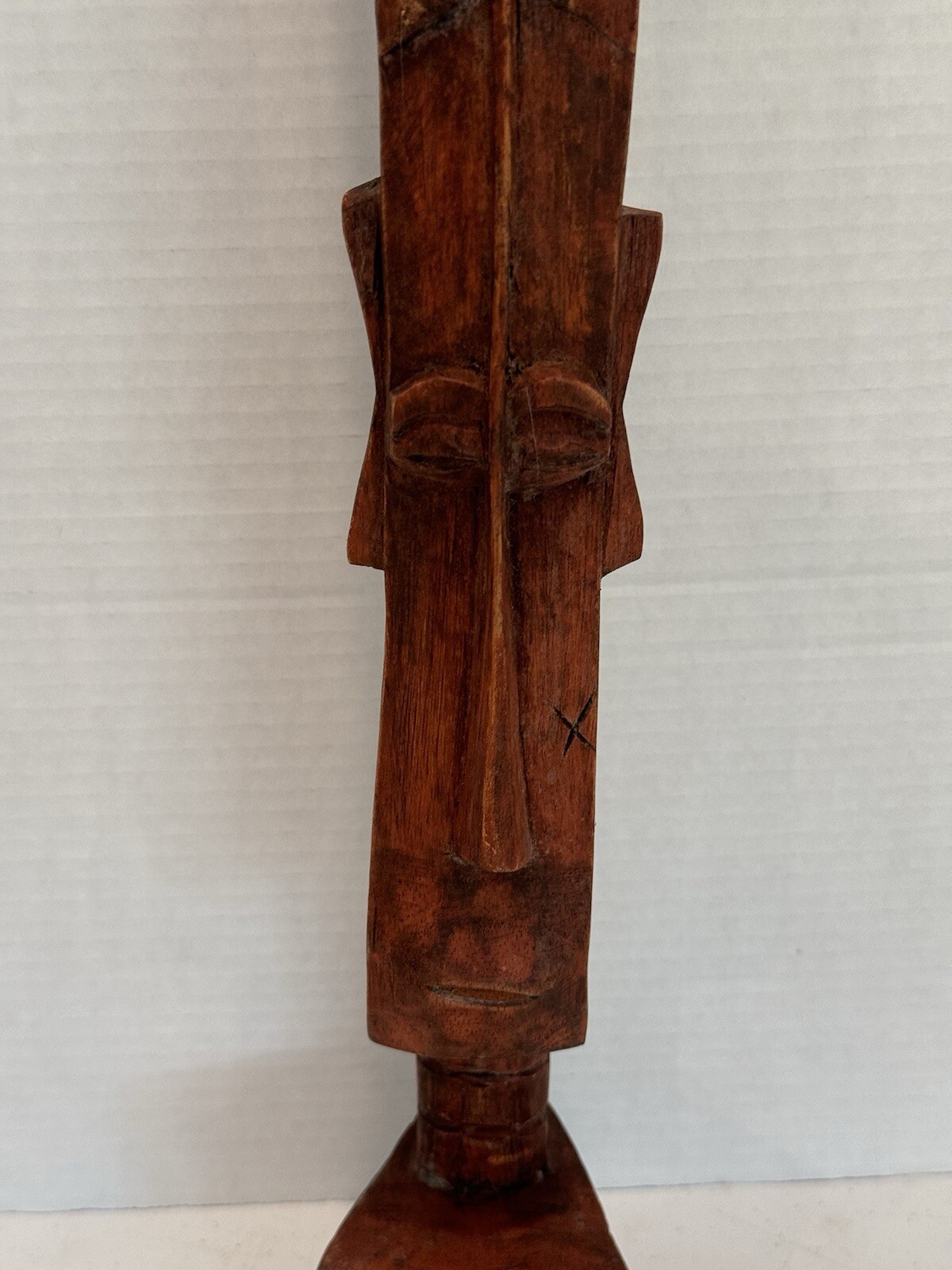 AFRICAN CARVED WOOD FERTILITY FIGURE 24" VINTAGE