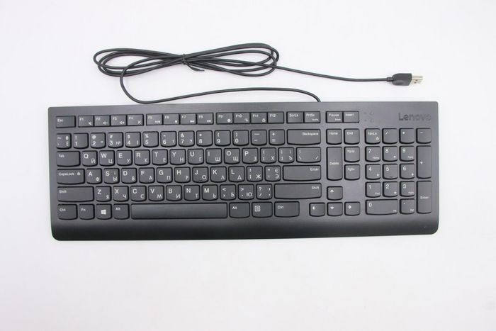 NEW Lenovo Model SK-8823 Slim Black Wired Computer Keyboard For PC W/ Mouse