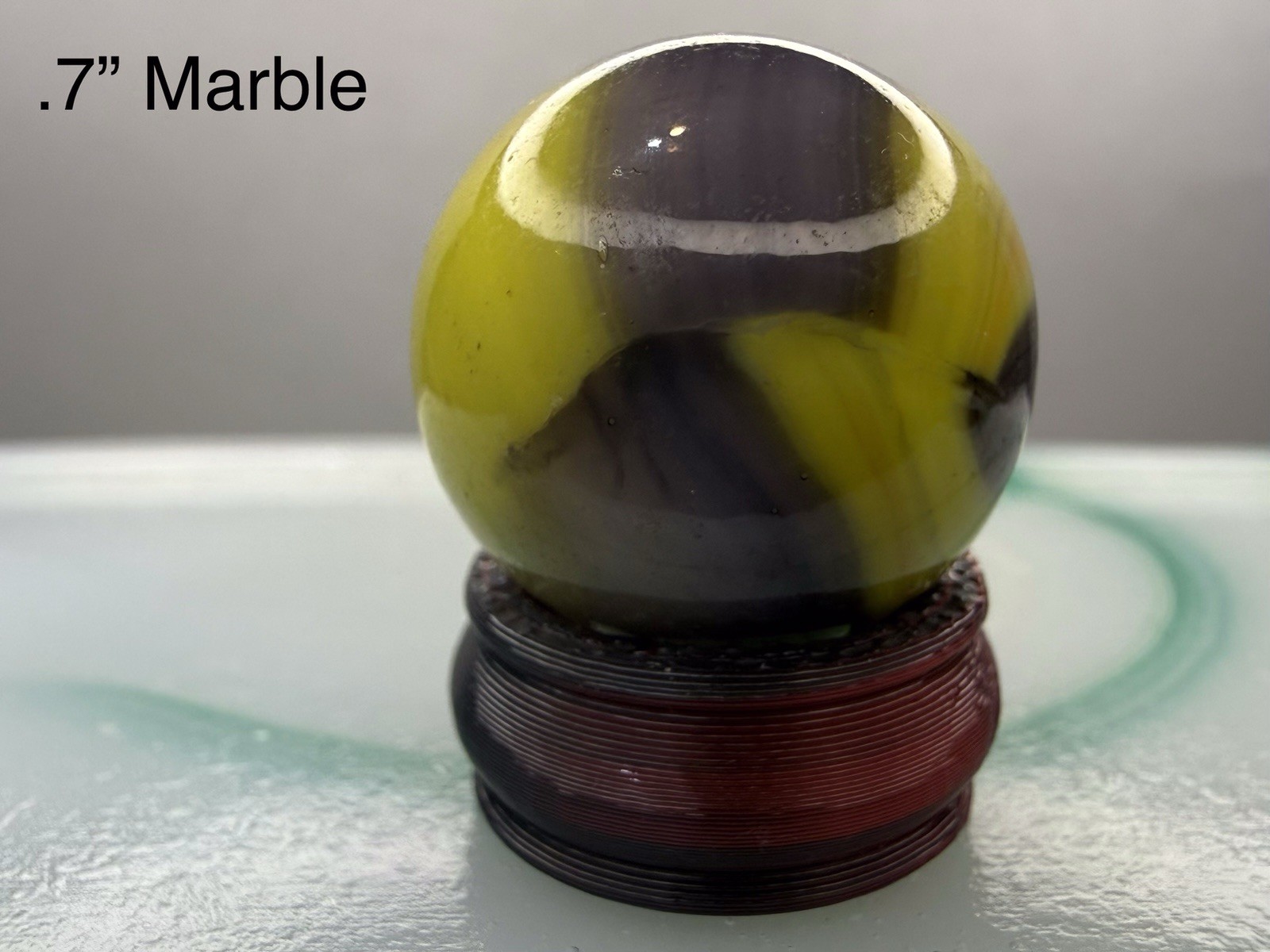 Glass Marble With Display lot #8497 See Photos Description