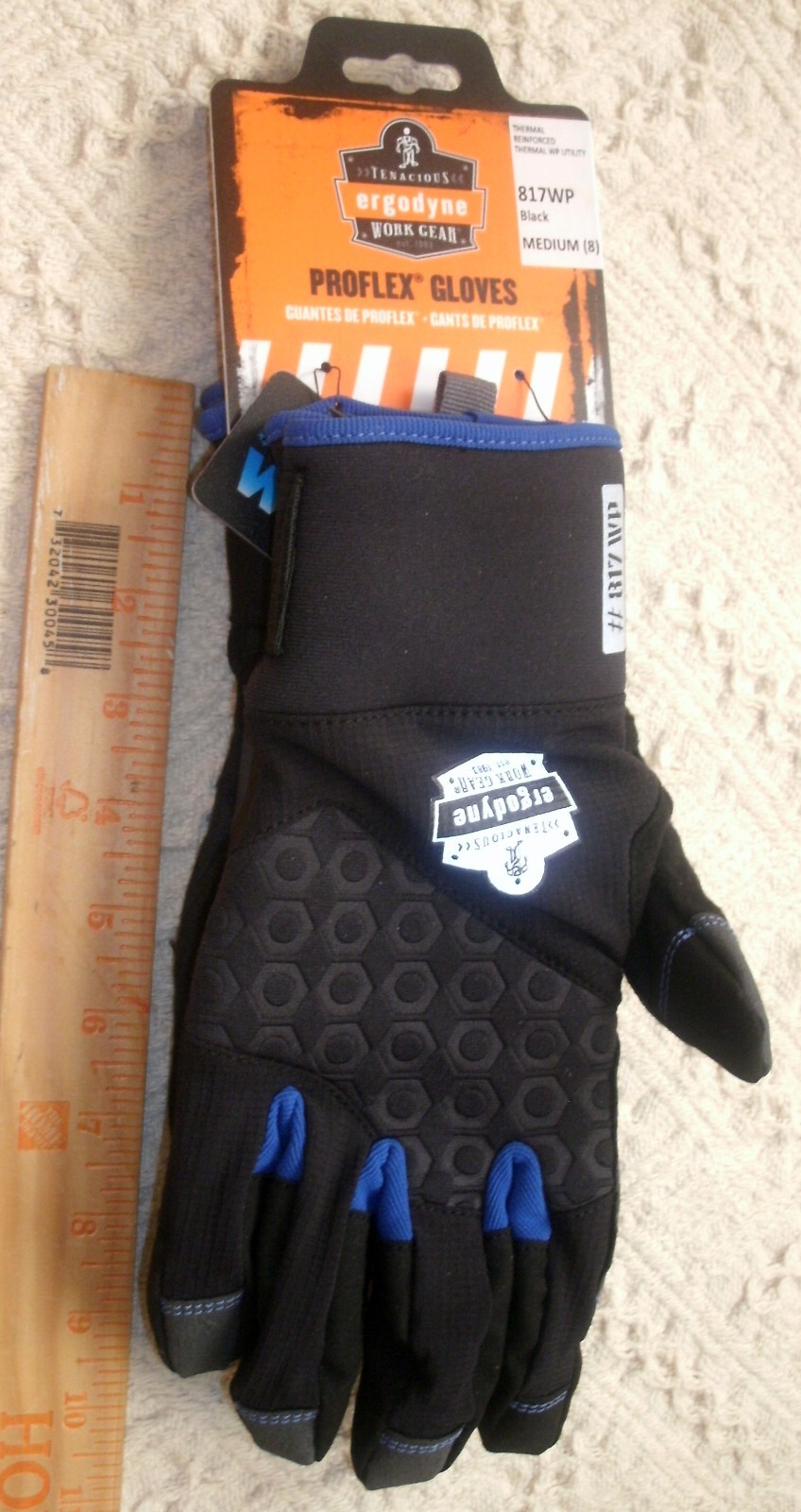 NEW Size 8 Large Ergodyne 817 Thermal Winter Utility Gloves Reinforced Palms Ice