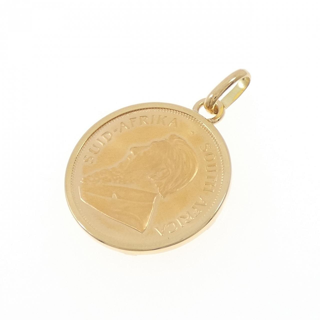 Authentic [Remake] K18YG (frame) coin pendant #270-004-151-3207