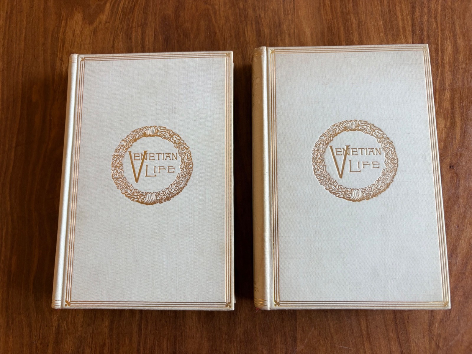 VENETIAN LIFE BY WILLIAM HOWELLS 1893 TWO VOL  SET W/DJ'S COLOR ILLUSTRATIONS
