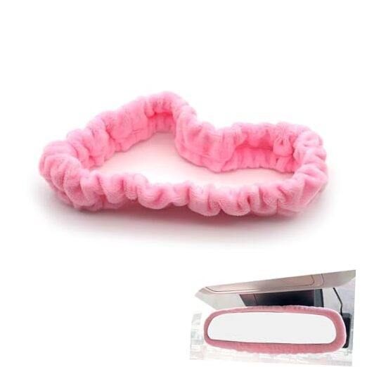 Car Rearview Mirror Cover, Soft Plush Rear View Mirror Cover, Elastic 