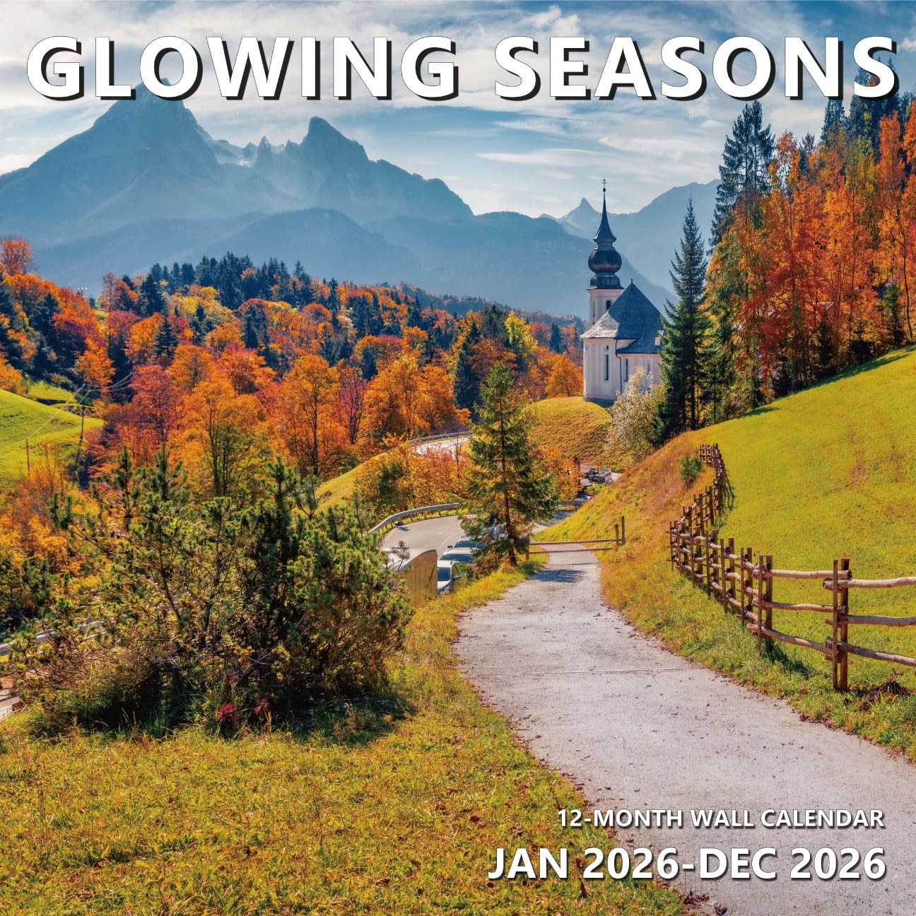2026 Wall Calendar 12 Month, Nature Seasons Scenic Large Glowing 