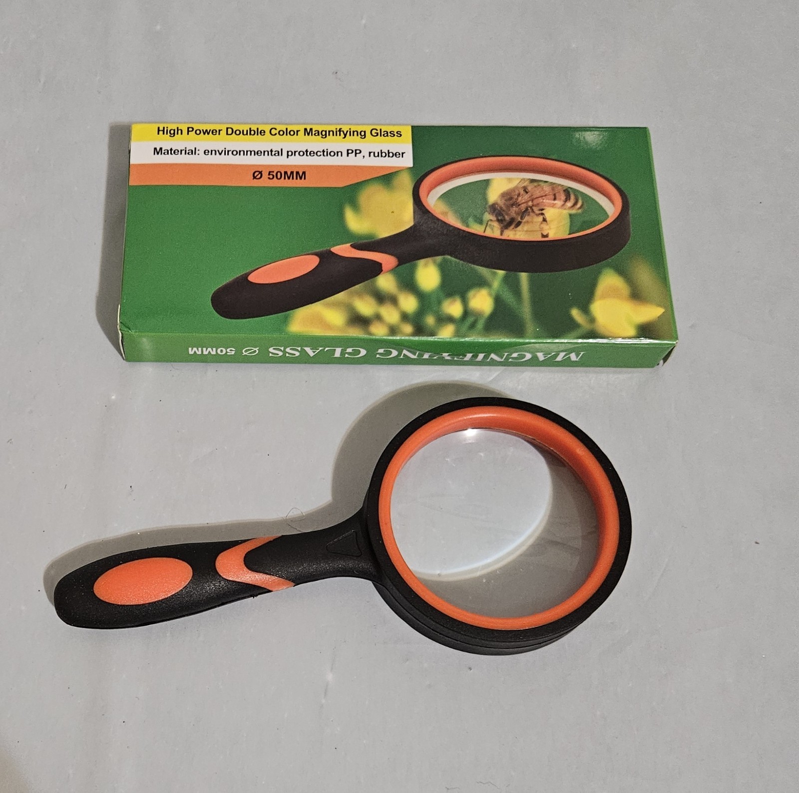 High Power Double Color Magnifying Glass 75mm Handheld New