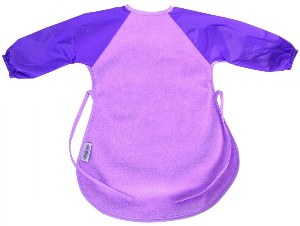 Silly Billyz Fleece Messy Eater Bib (Mauve/Lilac)