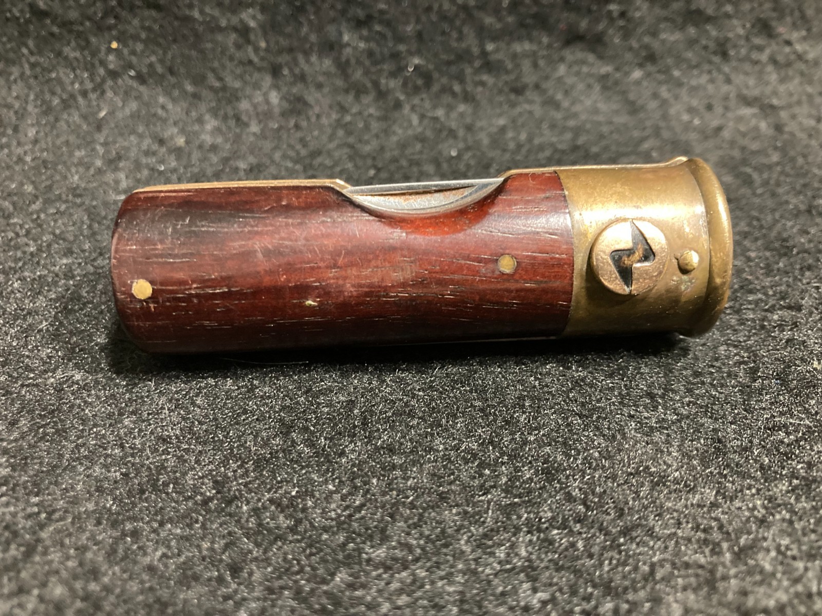 Vintage Kershaw 12 GA Shotgun Shell Pocket Knife & File Rosewood Japan 1985-1991