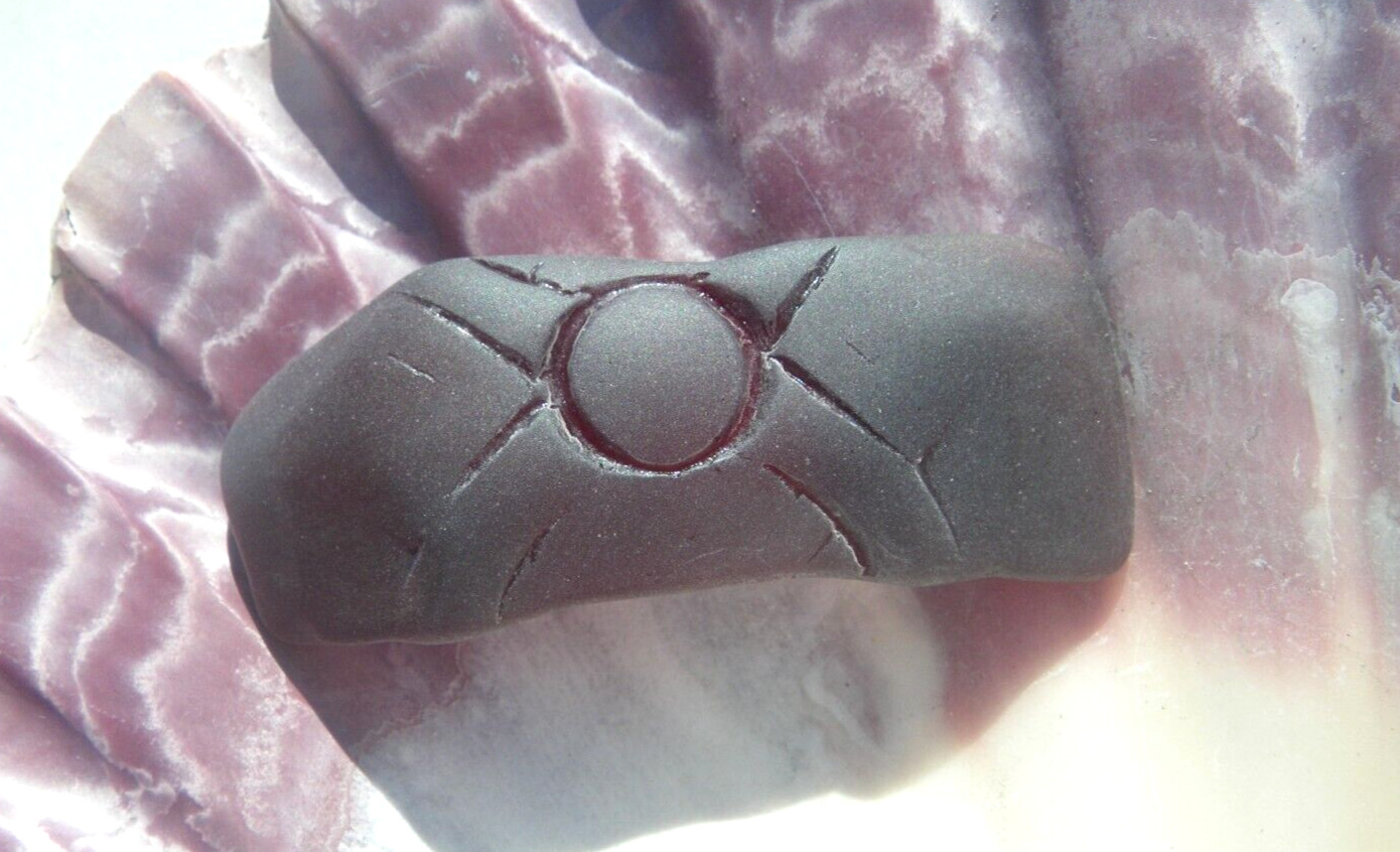 Sea Glass, Large Vintage Red with a Beautiful Pattern