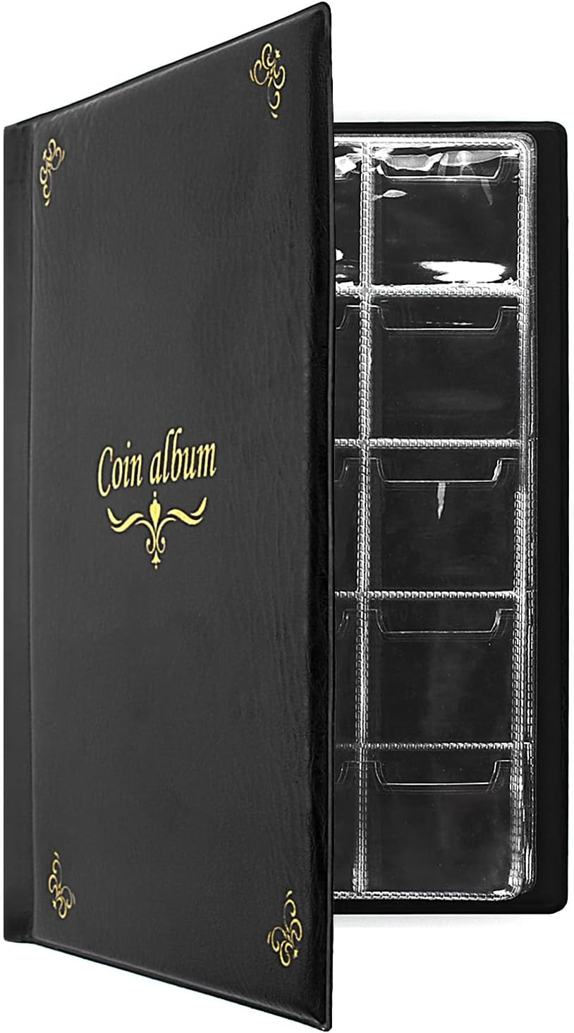 150 Pockets Coin Album, Penny Collecting Book, Souvenir Coins Collection Holder,