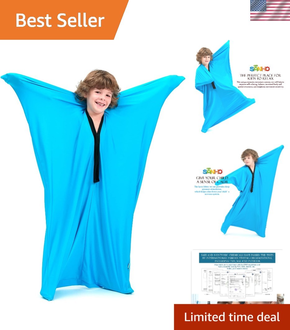 Bright Blue Sensory Body Sock for Kids – Enhance Balance & Calmness