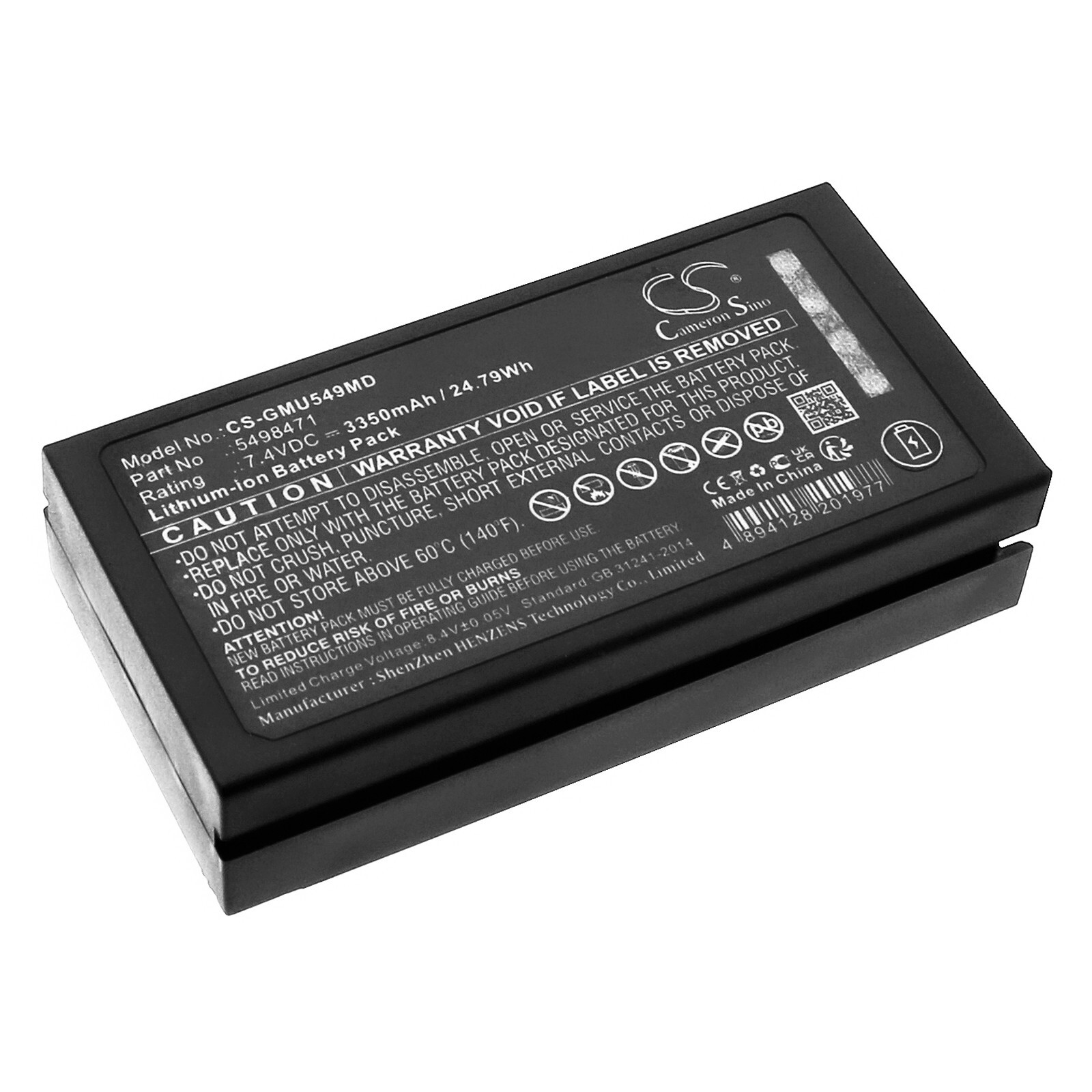 BATTERIE 3350mAh Type 5498471 For GE Portable Ultrasound Machine, Vscan Access
