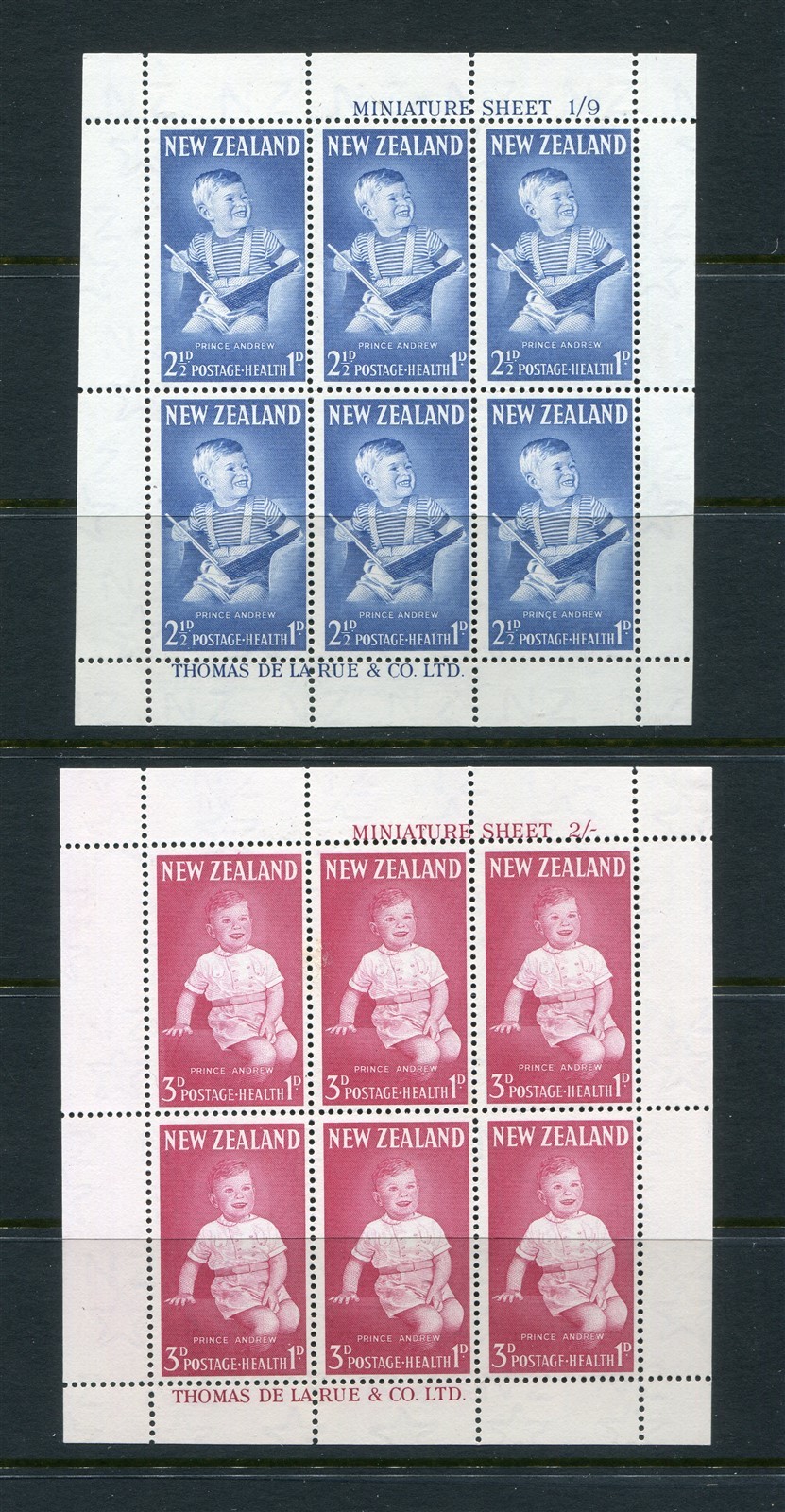 New Zealand #B65a-66a Prince Andrew Souvenir Sheets [Mint Lightly Hinged]