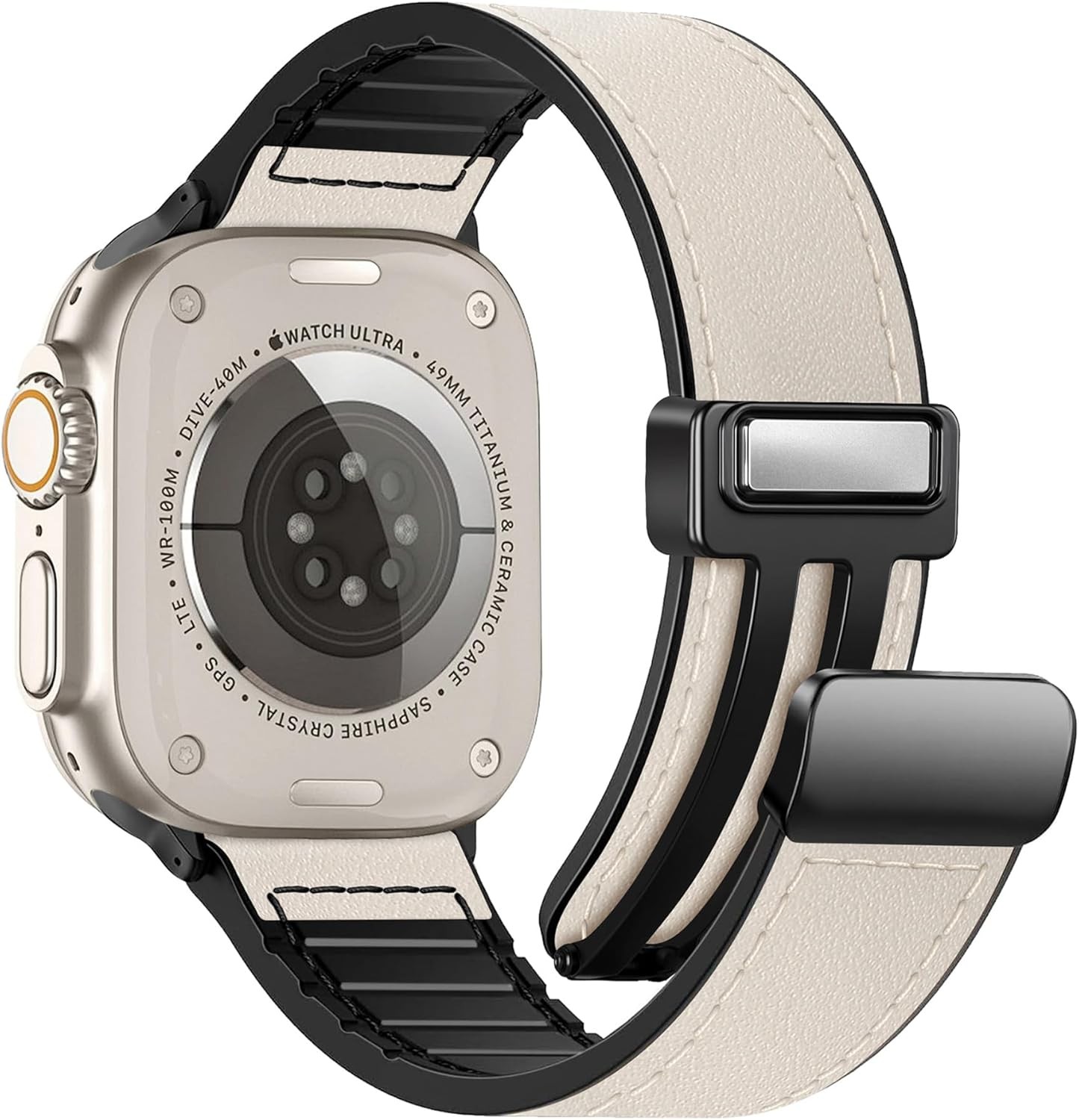 Genuine Leather Strap Compatible with Apple Watch 42mm Series 10/11