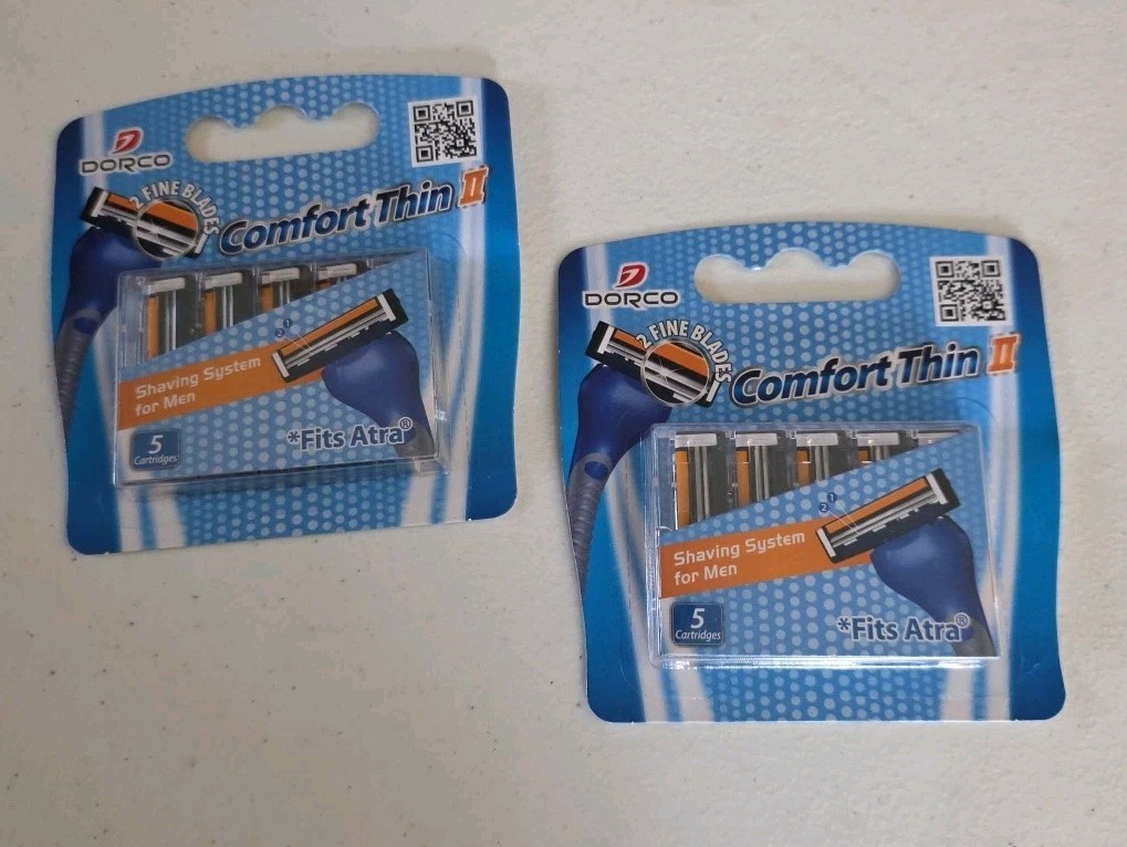 Dorco Razor Blades Comfort Thin II 5 Cartridge 2 pkgs
