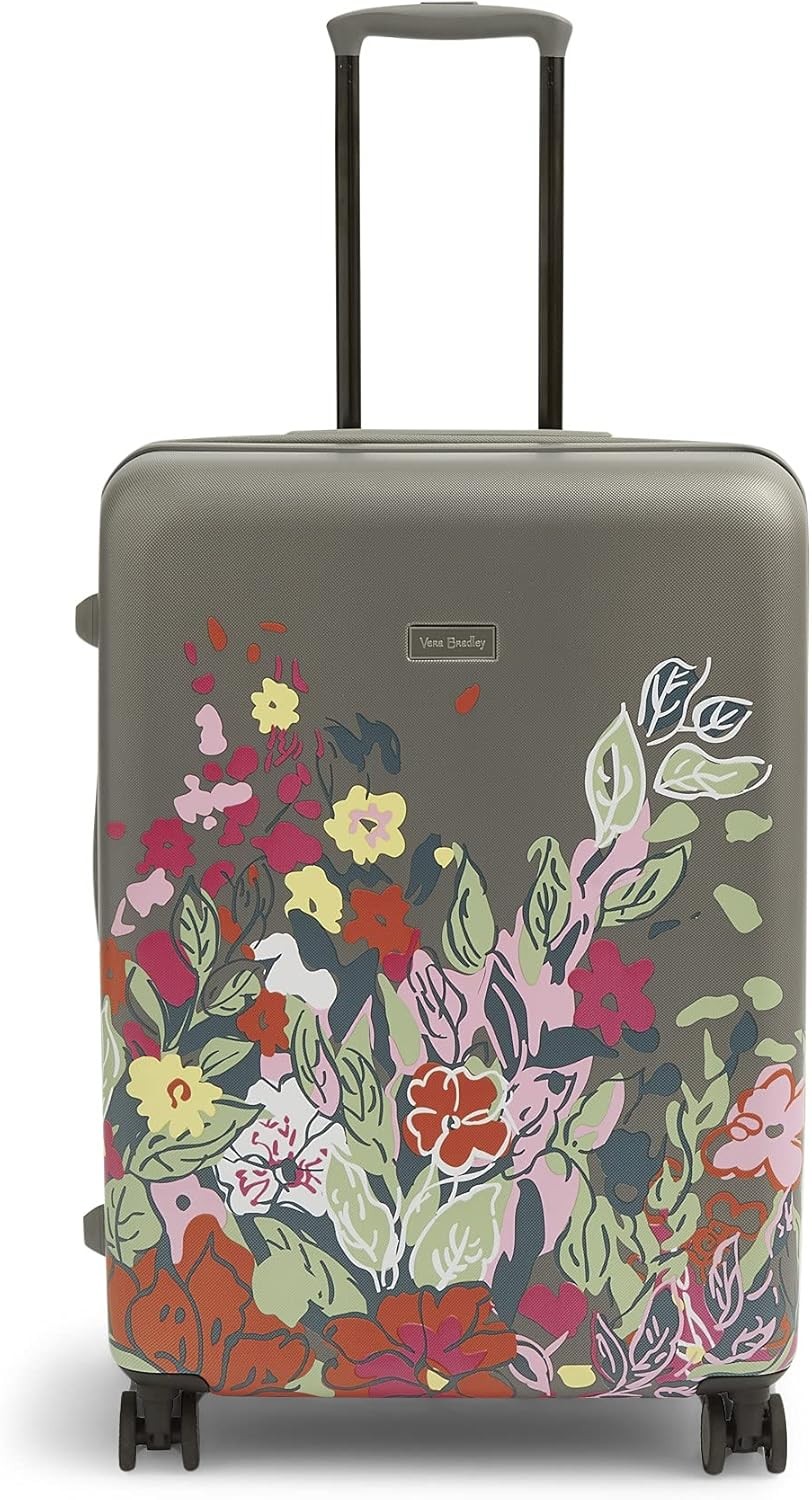Vera Bradley Womens Hardside Rolling Suitcase Luggage Hope Blooms 26" Check