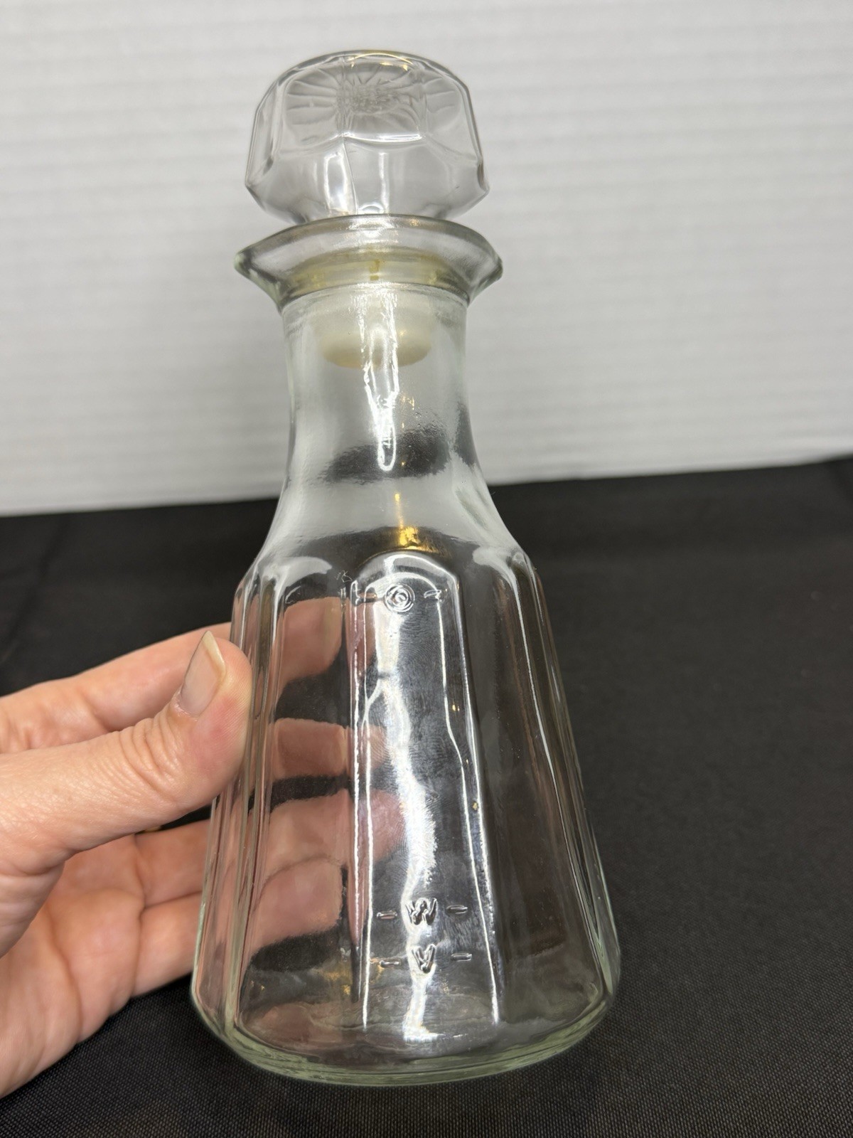 Vintage 1970’s-80’s Good Seasons glass salad dressing bottle  8 oz.