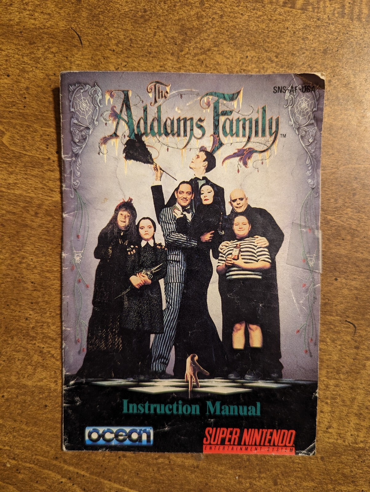 The Addams Family Super Nintendo SNES Instruction Manual Booklet Only No Game