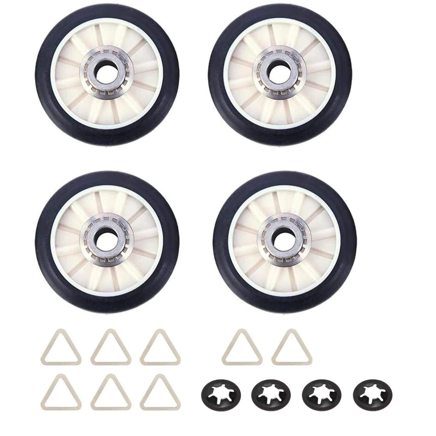 4 Pack 349241T Dryer Drum Roller Kit Replacement For Whirlpool, Kenmore, Sear...