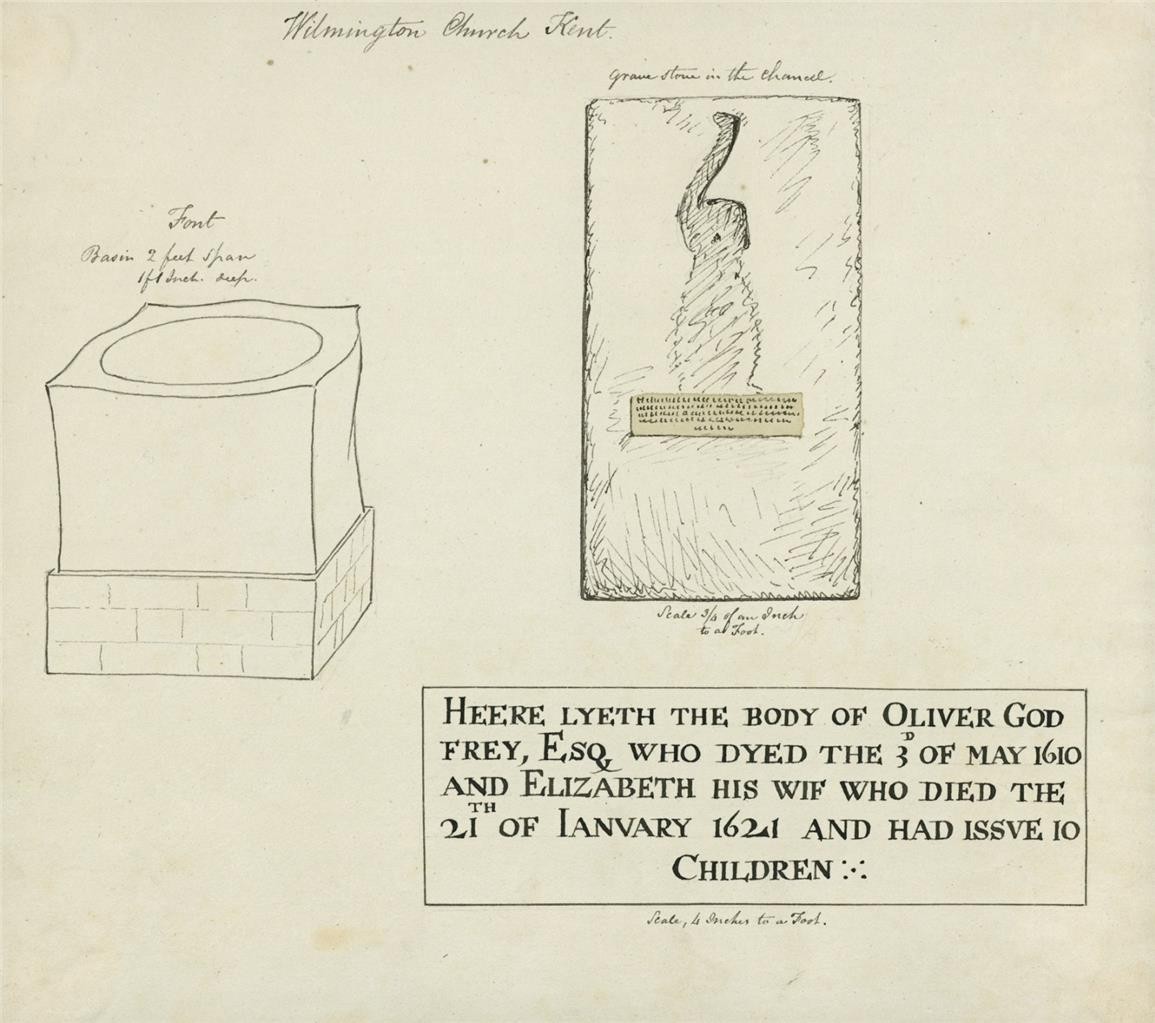 In The Style Of Thomas Fisher - Pen & Ink Drawing - Wilmington Church Kent