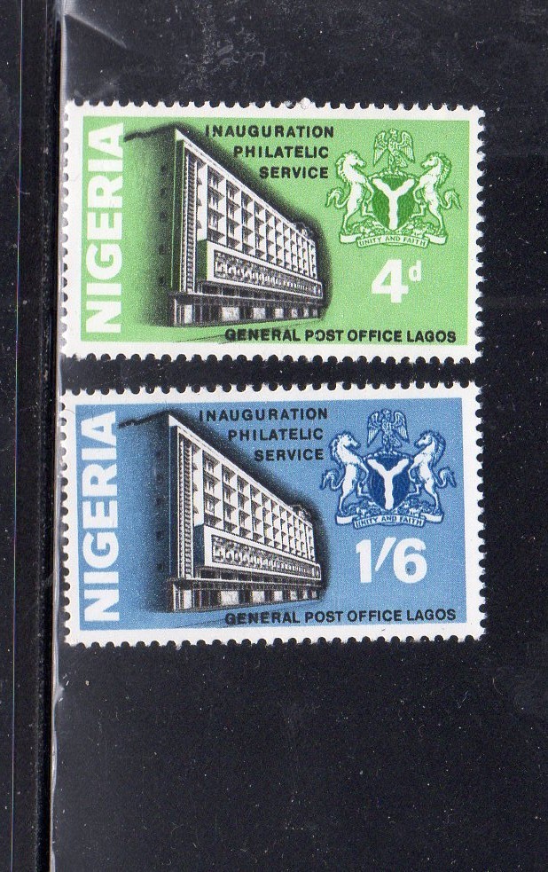 NIGERIA #224-225 1969 G.P.O LAGOS MINT VF NH O.G 