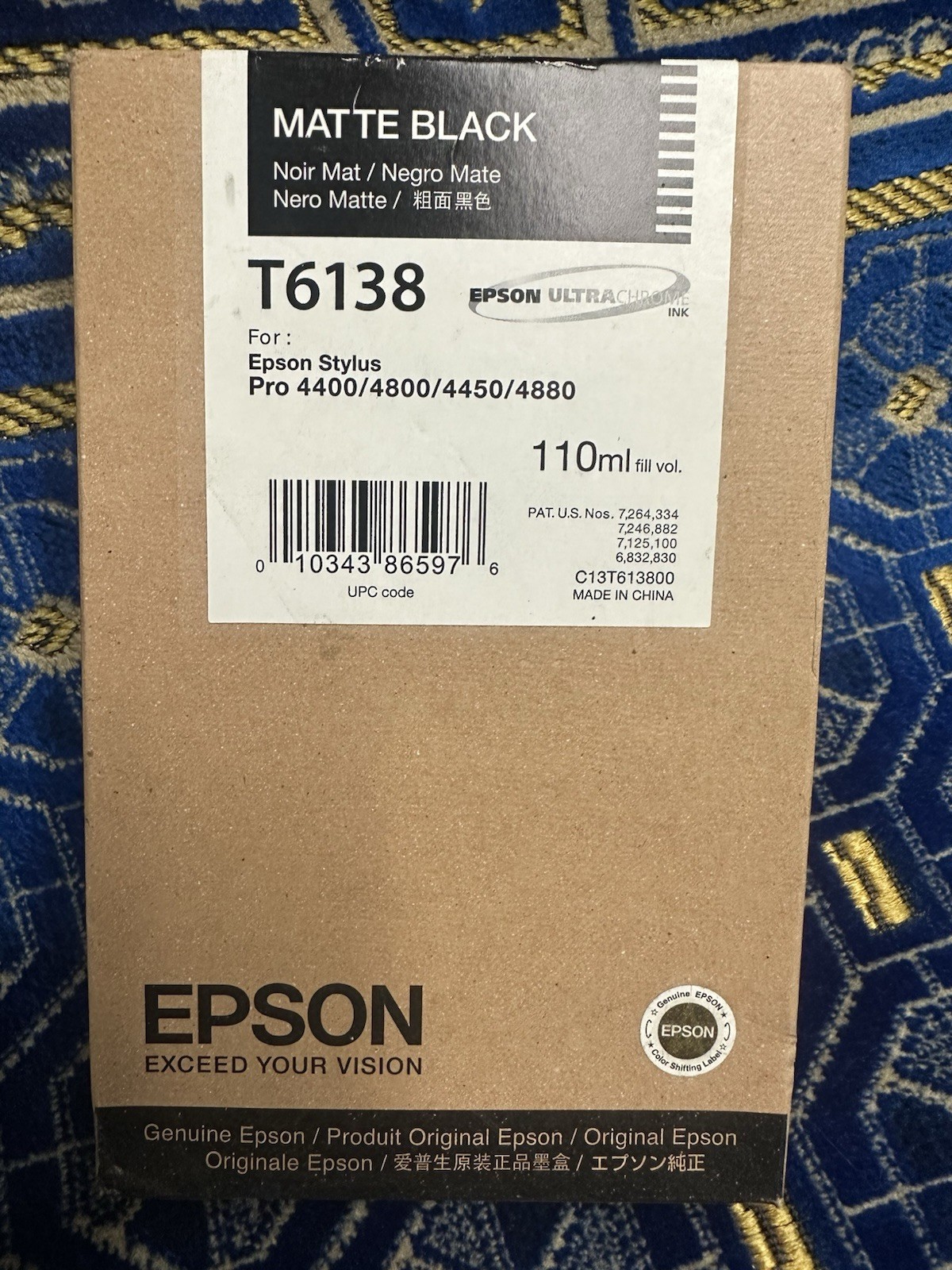Epson T6138 Matte Black Stylus Pro 4400 4800 4450 4880 Free SHP 2015