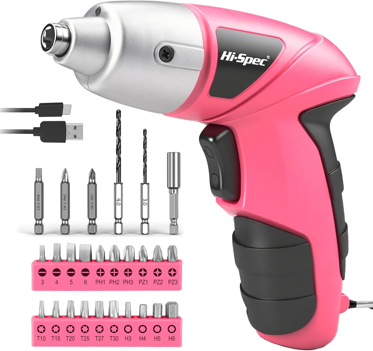Small Electric Screwdriver, Mini Drill Set, Rechargeable 3.6V Cordless Screwdriv