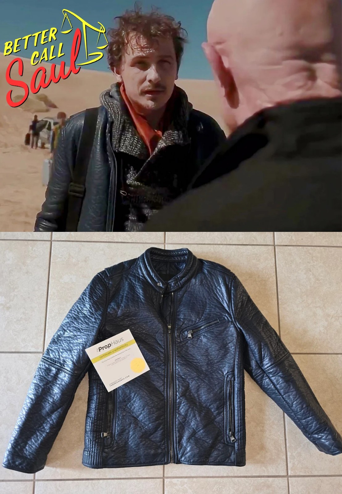 BETTER CALL SAUL: Kai/Ben Bela Bohn Faux Leather Jacket w/COA