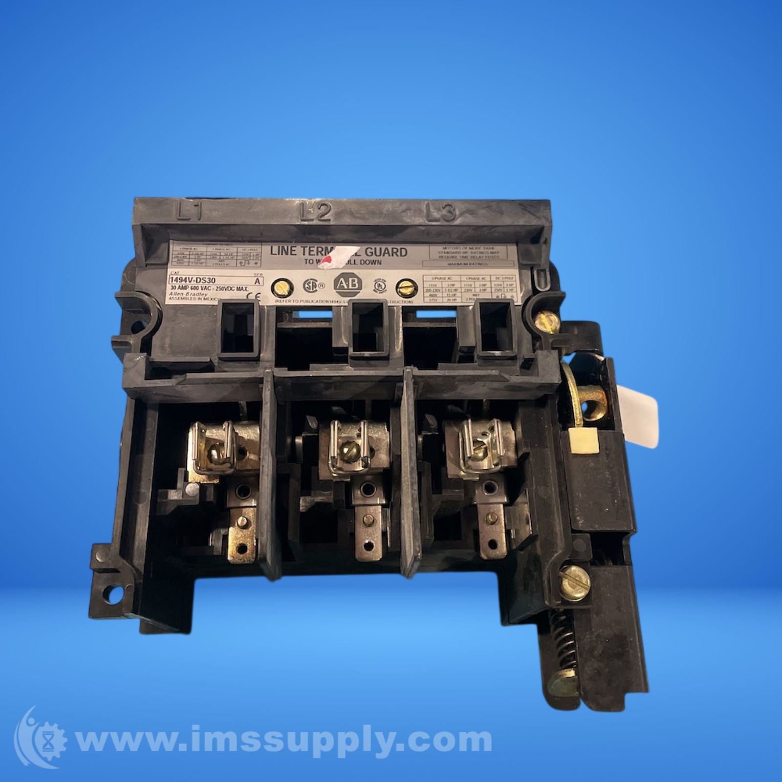 Allen Bradley 1494V-DS30 Disconnect Switch USIP