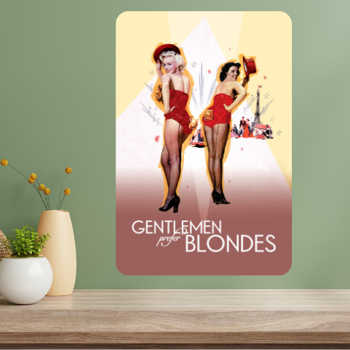 Gentlemen Prefer Blondes Classic Movie Metal Poster Sign