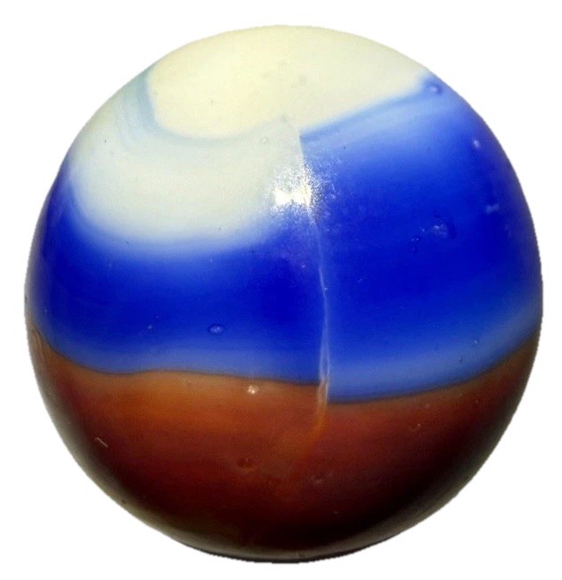 Vintage Marble King Rainbow Red Marble 5/8”