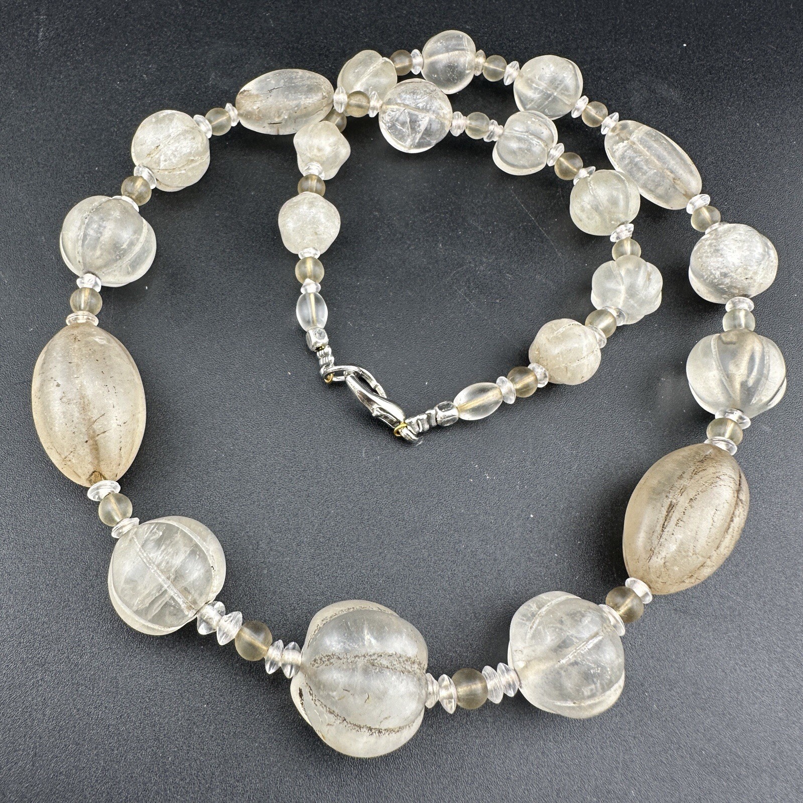 Wonderful ￼Vintage Himalayan Regions Crystals ￼Beads Necklace Rare