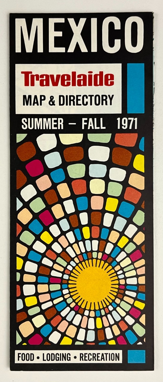 1971 Mexico Travelaide Map Directory Lodging Recreation Vintage Travel Brochure