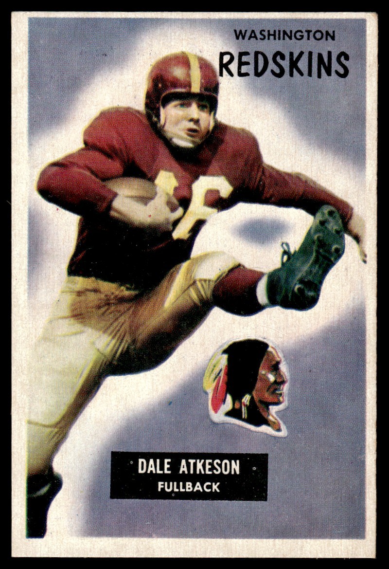 1955 Bowman Dale Atkeson Rookie Washington Redskins #129