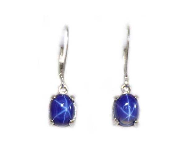 19thC Antique 4ct+ Star Sapphire Earrings: Ancient Persian Sorcerer Prophet Gem