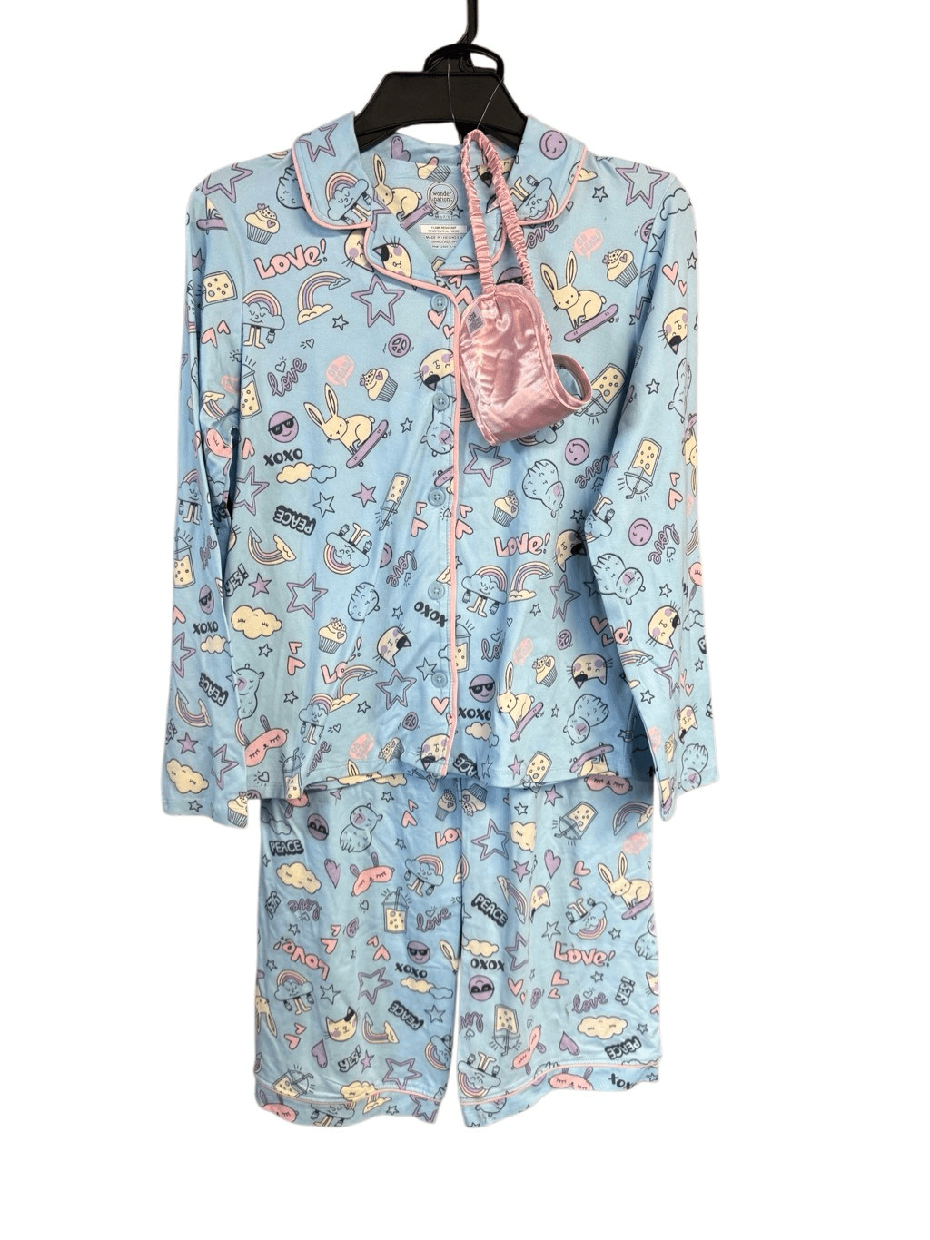 Wonder Nation Girls Pajama Set Sz M 7/8 NWT
