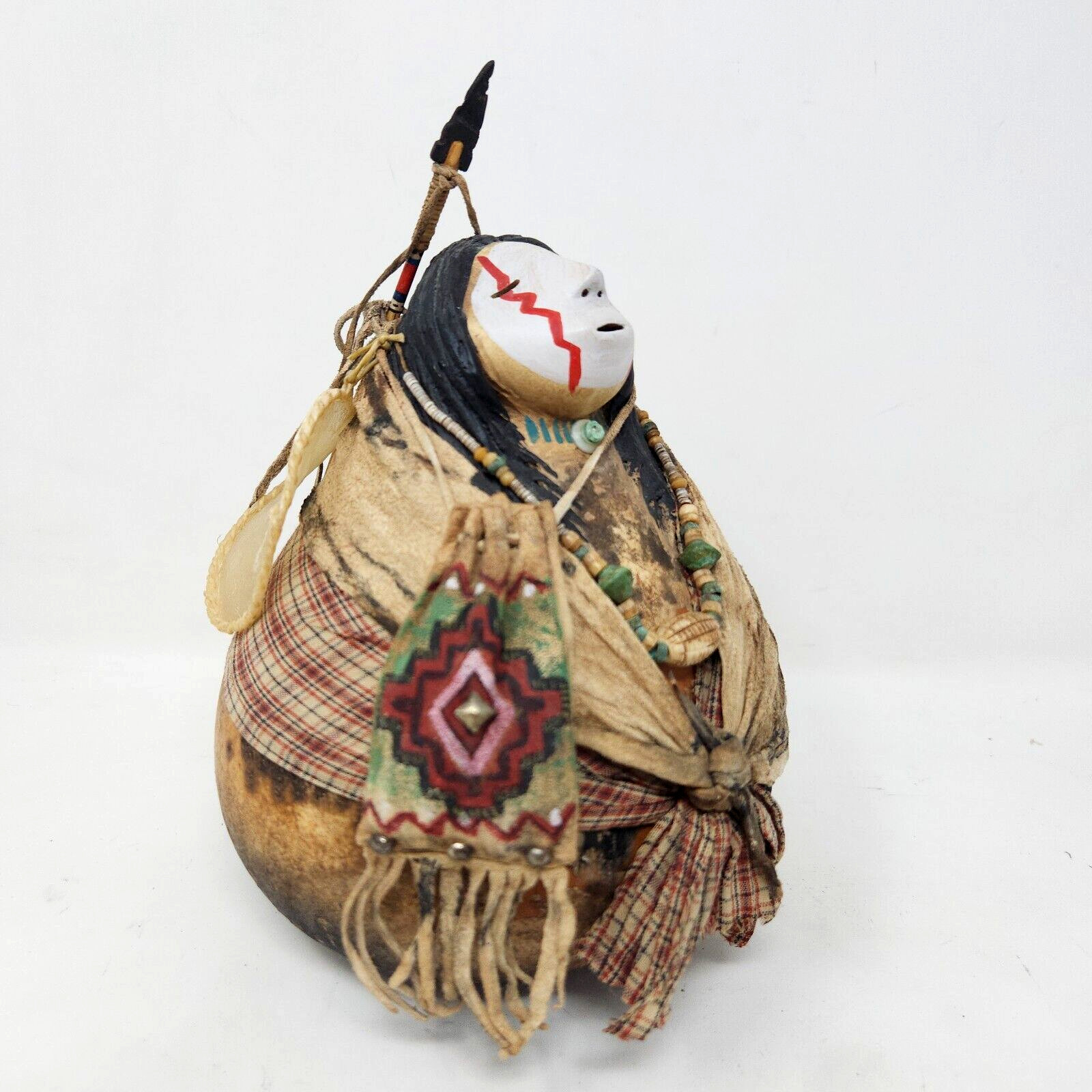 Robert Rivera Signed Chanter Gourd Sculpture Kachina Sculpture
