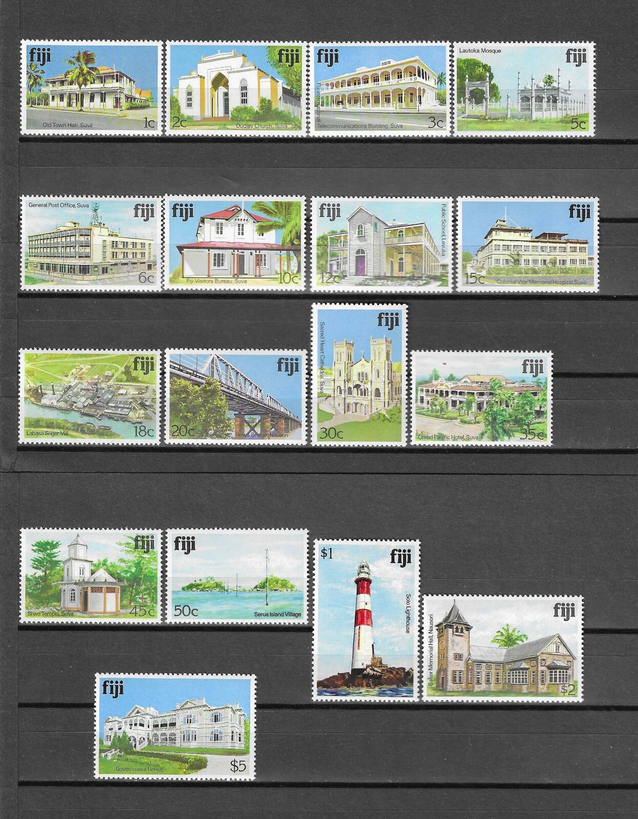 FIJI 1979/94 SG 580A/595cA MNH