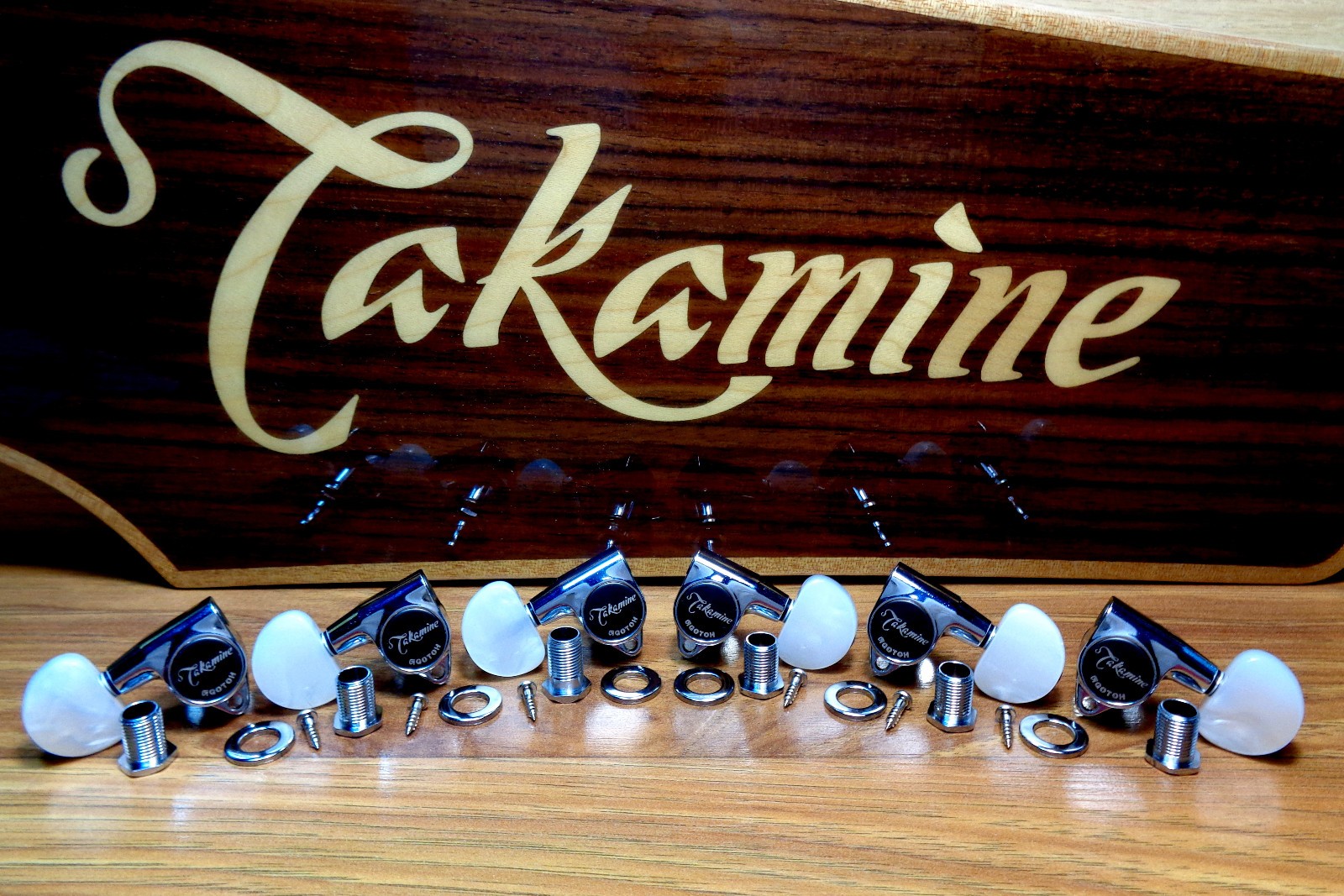 Takamine Pro Series TP0506 Tuner Set with White Pearloid Buttons