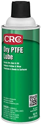 CRC 03044 Dry PTFE Lubricating Spray, (Net Weight: 10 oz.) 16oz Aerosol