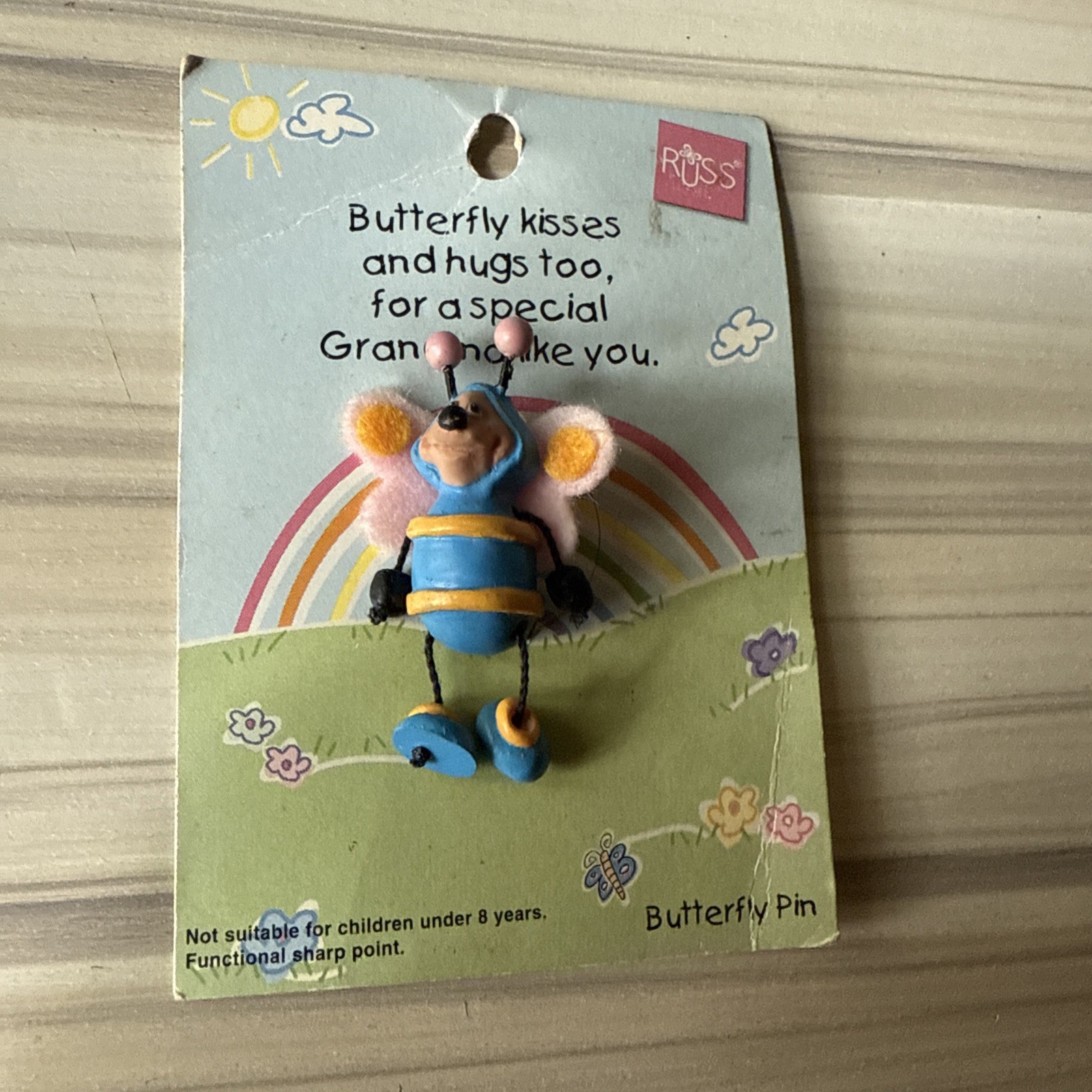 Vintage Russ Berrie The Country Folks Pin Grandma Love Granny Kore