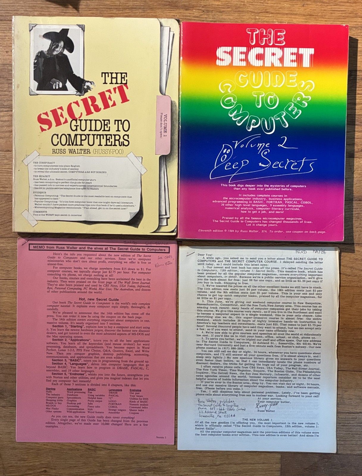The Secret Guide to Computers Volume 1 and 2 by Russ Walter with newsletters
