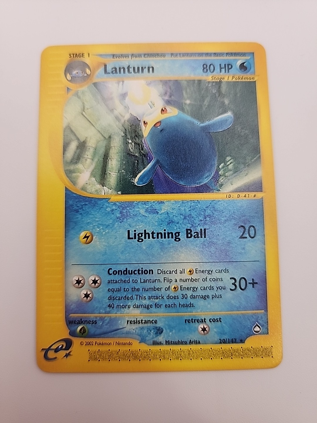 Pokémon Lanturn Aquapolis 20/147 Rare  